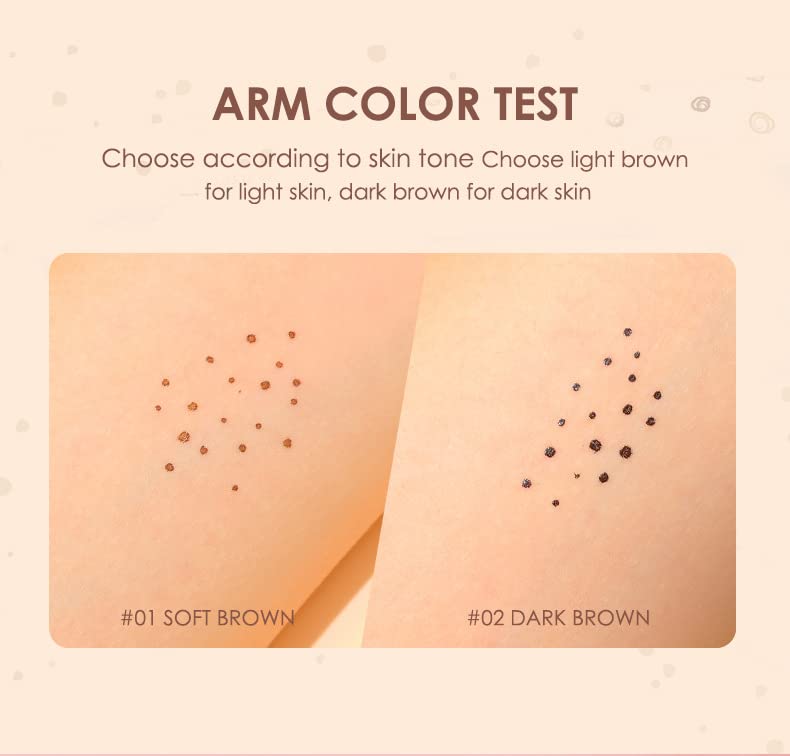 Freckle Pen Faux Freckle Pen Colour Pop Freckle Pen Supernaturally Realistic Freckles Makeup Brush Fantastic Freckles Pen Long-lasting Waterproof Soft-point Absorbent Pen For a Natural and Easy Makeup Look (dark brown)