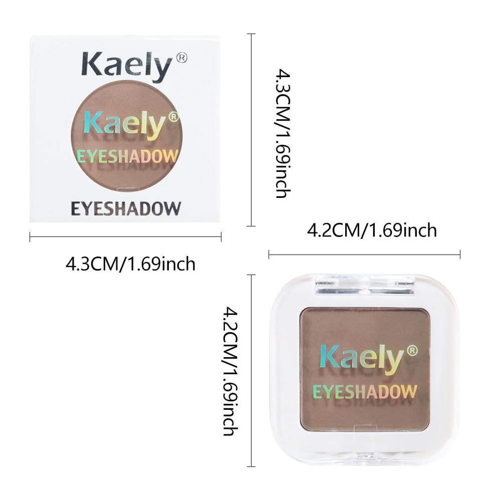 evpct Matte Brown Single Eyeshadow Palette Makeup for Older Women, Nude Cocoa Brown Cream Eye Shadow Palette Makeup Singles for Older Women Matte, High Pigment Waterproof Monochrome Mini Eyeshadow