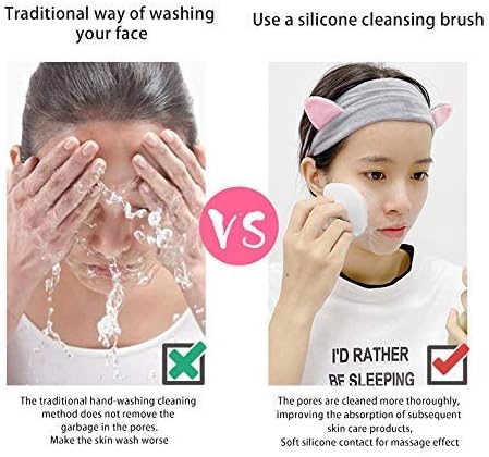 VWMYQ 2 Pack Face Scrubber,Silicone Face Scrubber for Men, Facial Cleansing Brush Silicone Face Wash Brush Manual Waterproof Cleansing Skin Care Face Brushes for and Exfoliating