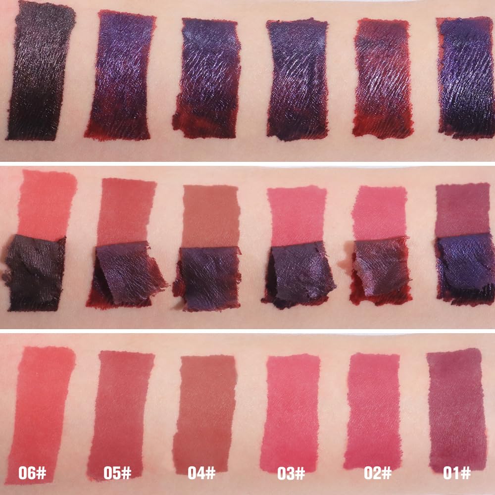 evpct Nude Brown Peel Off Lip Stain Tints, Liquid Lipstick Lip Stain Long Lasting Waterproof for Women, Non-stick Cup Lipstick Peel Off Highly Pigmented Not Faded Smudge-proof Easy to Apply, 04
