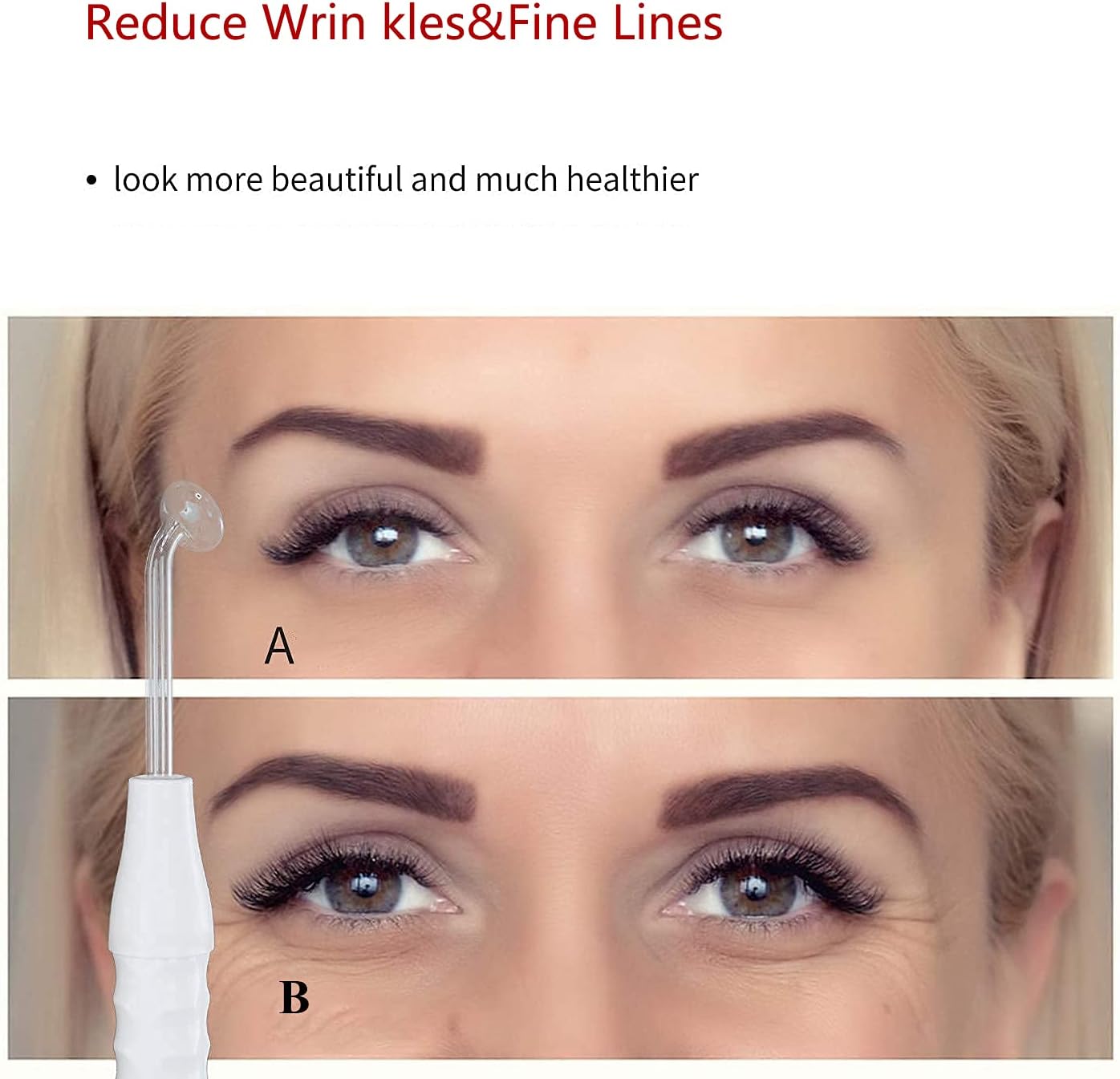 High Frequency Facial Wand/Machine with 5 Argon Parts Skin Care Tool for Wrinkles Reducing Face Skin Tightening.