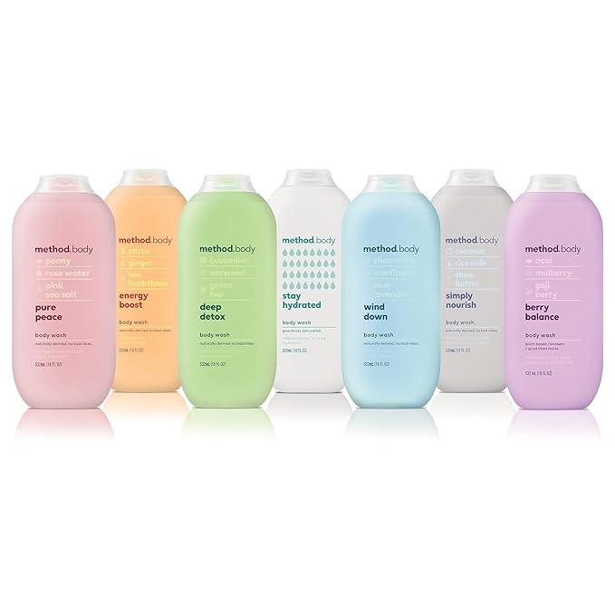 Method Body Wash, Wind Down, 18oz (Pack of 3)
