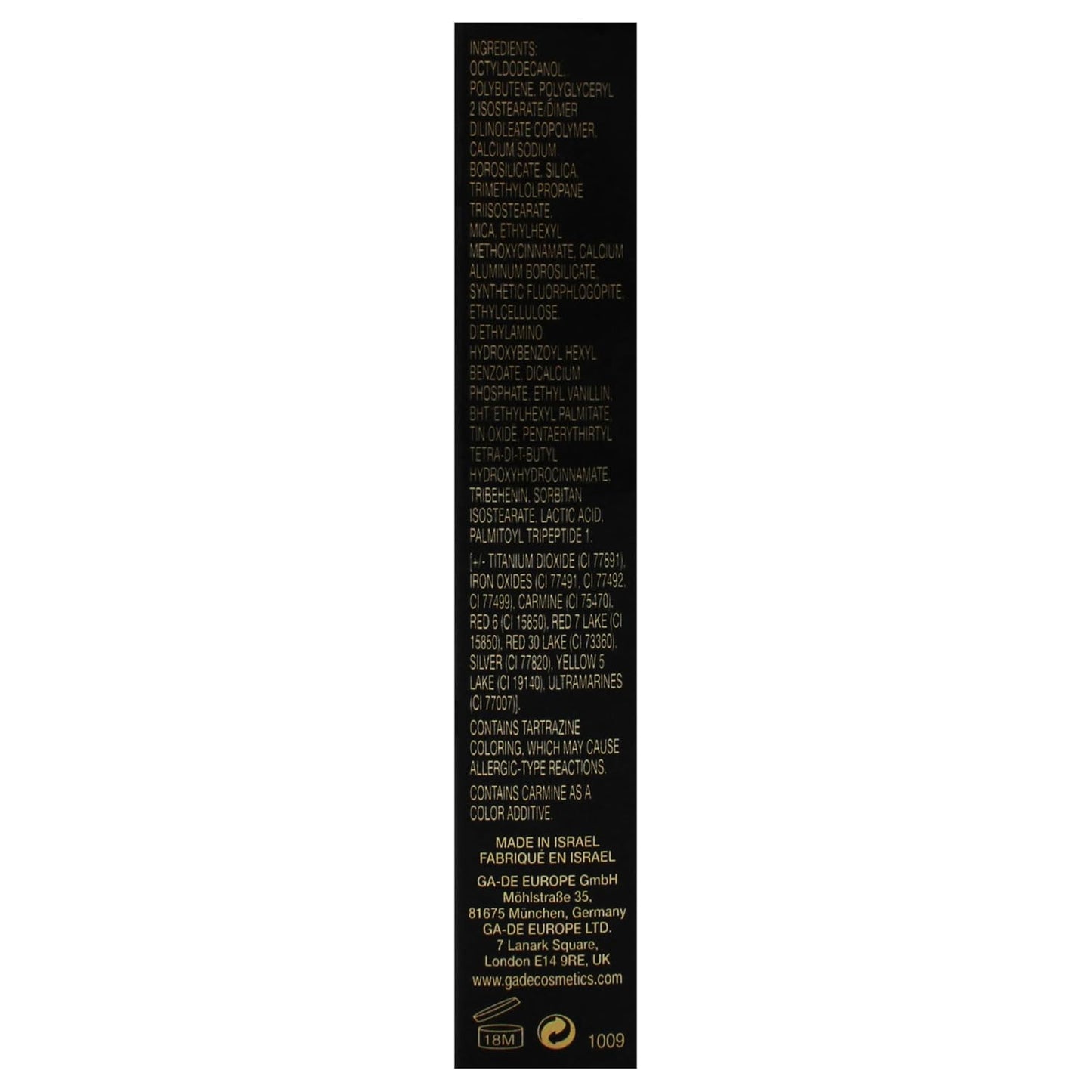 GA-DE Crystal Lights Lip Gloss, 824 - Enriched with Light-Reflecting Crystal Pearls - Smooth Silky, Rich Color - Moisturizes and Adds Shine - 0.2 oz