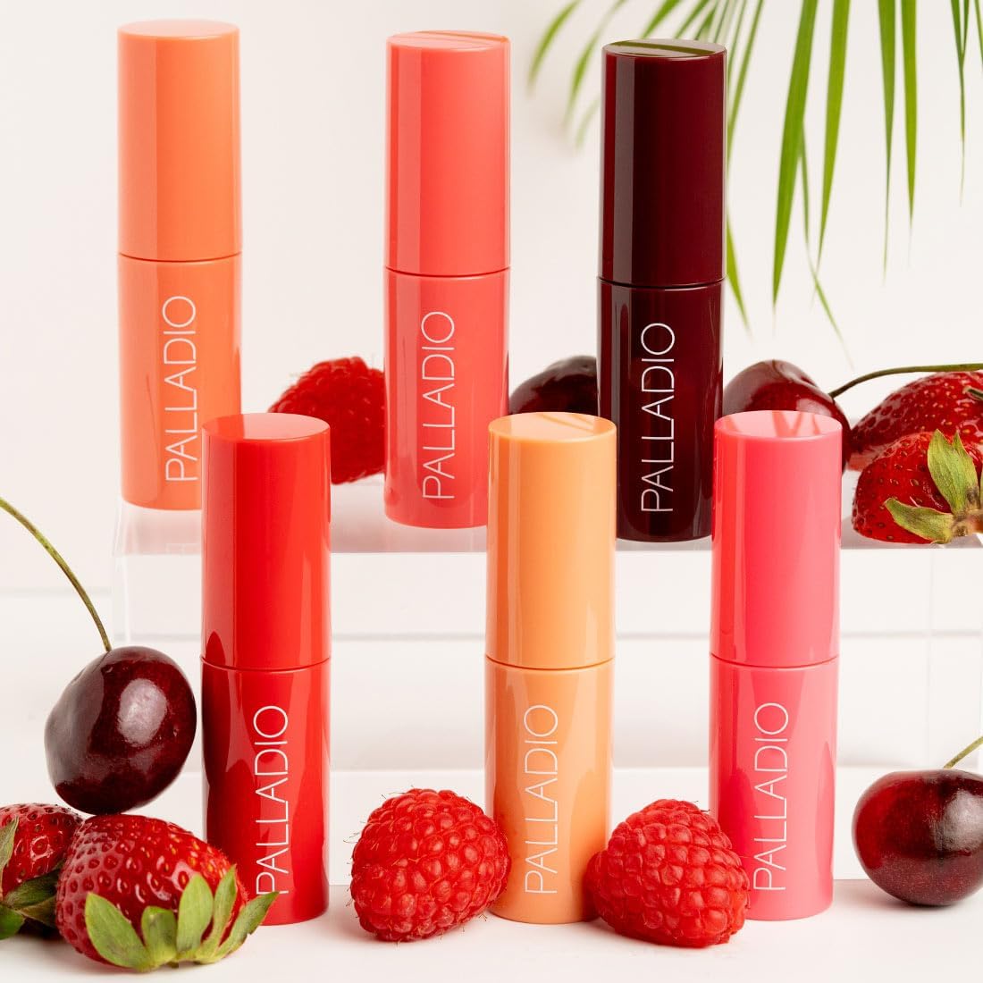 Palladio Jelly Tint, Liquid Stain for Cheeks & Lips, Vivid Color Lip Stain, Lightweight Non-Sticky and Transfer-proof, Natural Finish Makeup, Mango Tango
