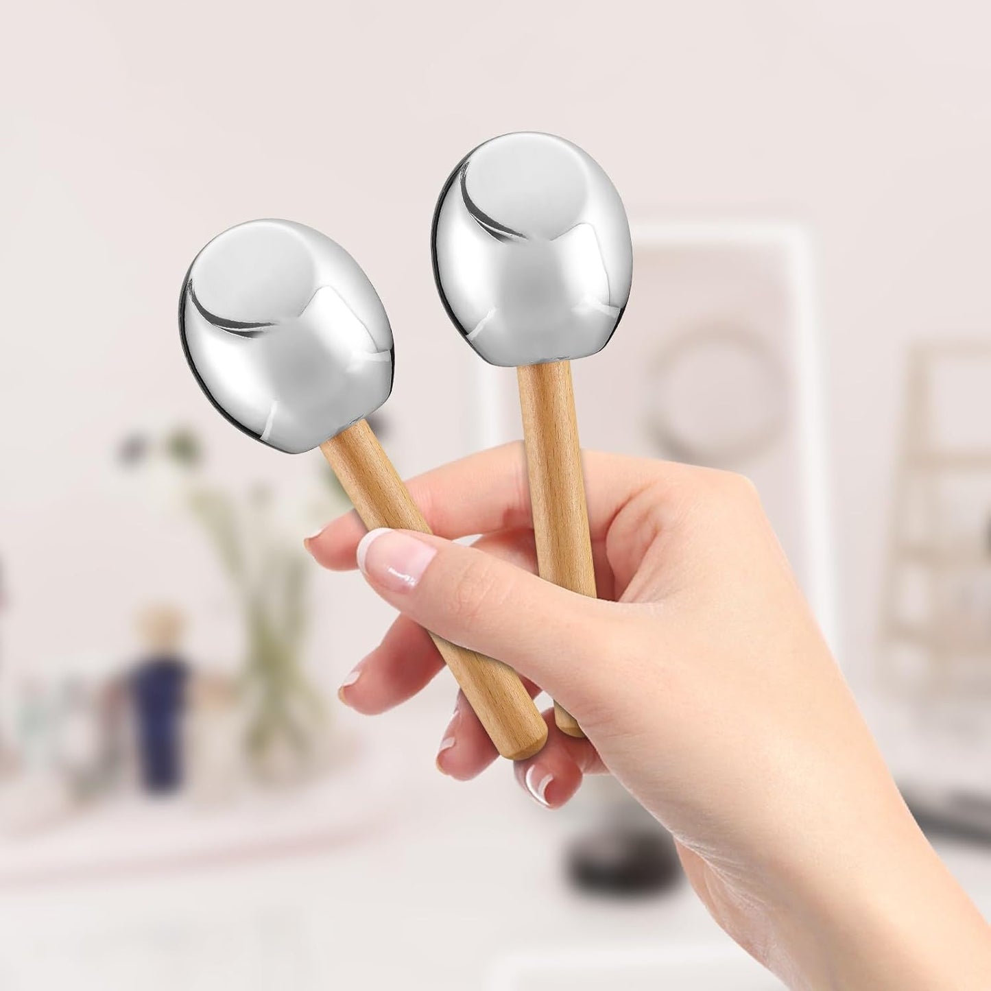Ice Globes-Facial Skin Care Tools for Women,Ice Globes for Face-Unbreakable Steel Cooling Roller,Cryo Sticks for Face -Tighten Skin and Reduce Puffiness