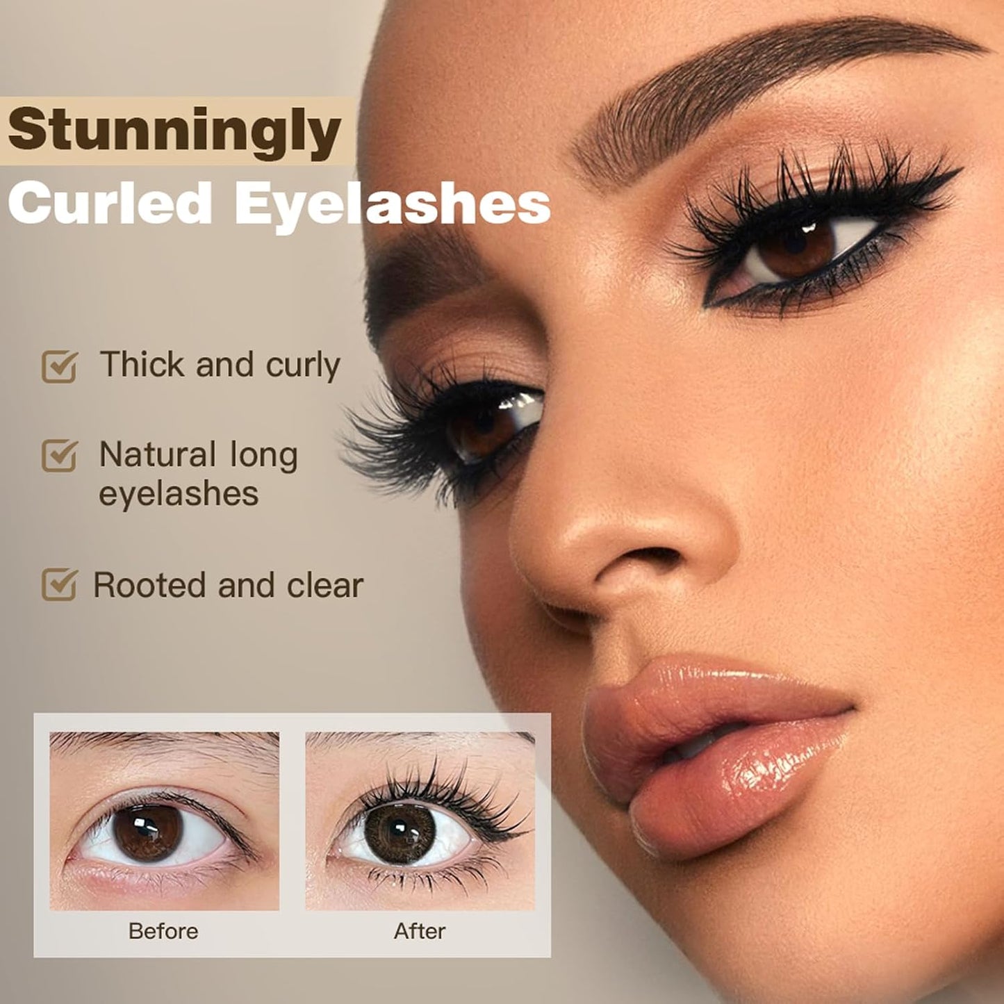 Makeup Sets.Lash serum.Mascara.Waterproof Smudgeproof Long Lasting.Gift Kit for Women Girls(2 Pcs Set)