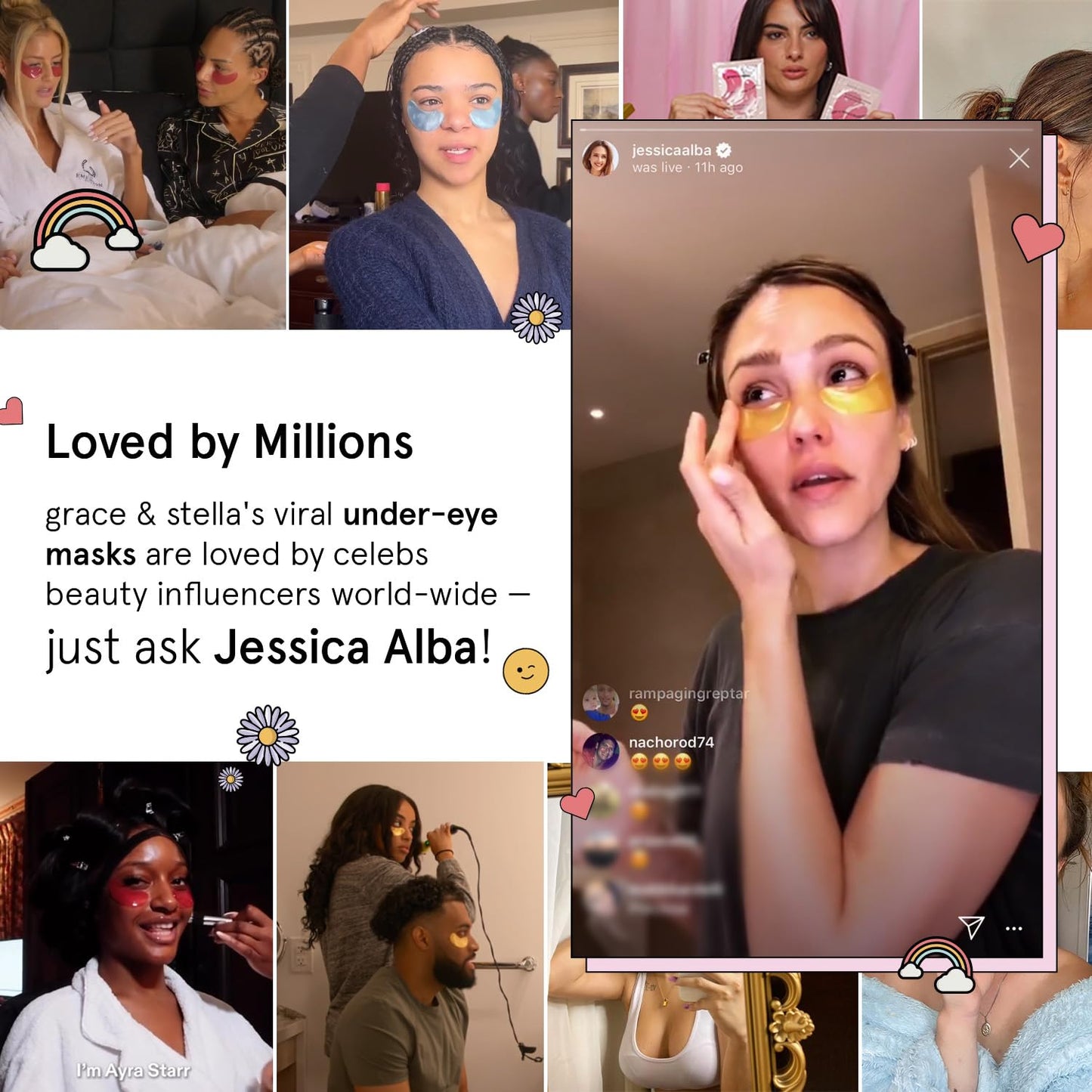 grace & stella Under Eye Mask Variety Pack - 18 Pairs of Under Eye Patches for Dark Circles - With 6 Colors (3 Pairs/Color) - Gel Masks Puffy Eyes for Women - Vegan Cruelty Free Bridesmaid Gifts