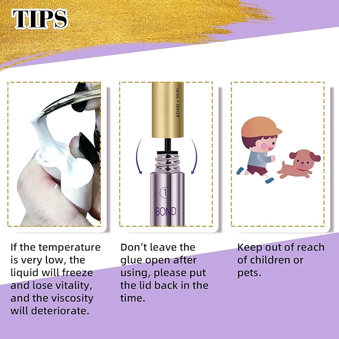 B&Qaugen Lash Bond and Seal 10ML Clusters Lash Glue Waterproof Long Lasting Mascara Wand Lash Extension Bond and Seal Strong Hold 2 in 1 Bond and Seal for DIY Lash Extensions(White Bond and Seal,10ML)