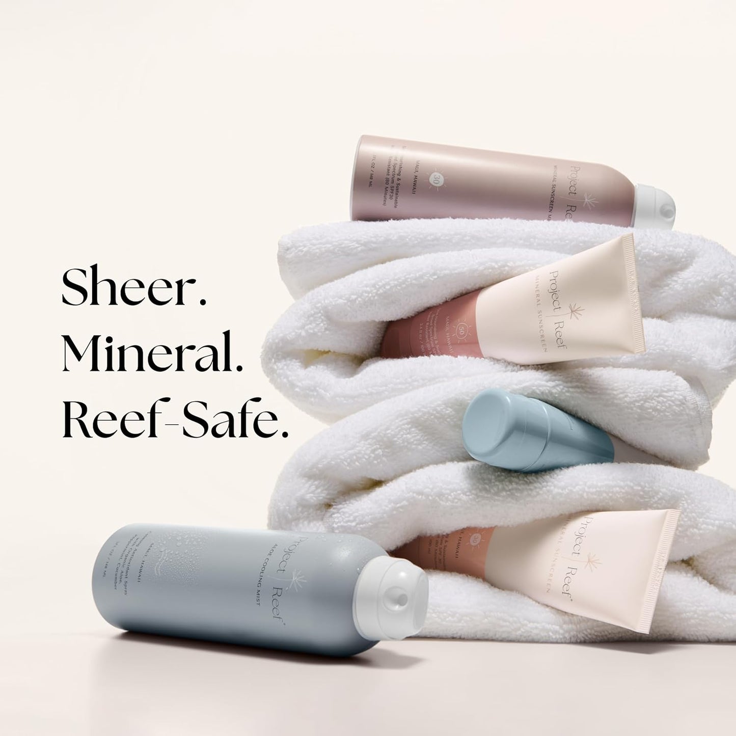 SPF 30 Mineral Sunscreen - Reef Friendly, Ocean Safe, Vegan Sunscreen Lotion for All Ages, Water-Resistant, 3.4 fl oz