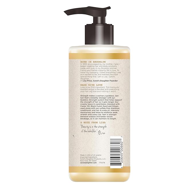 Carol's Daughter Goddess Strength Leave In Conditioner Cream,10 Fl Oz - Strengthening and Moisturizing for Wavy,Curly Hair,(Pack of 2)