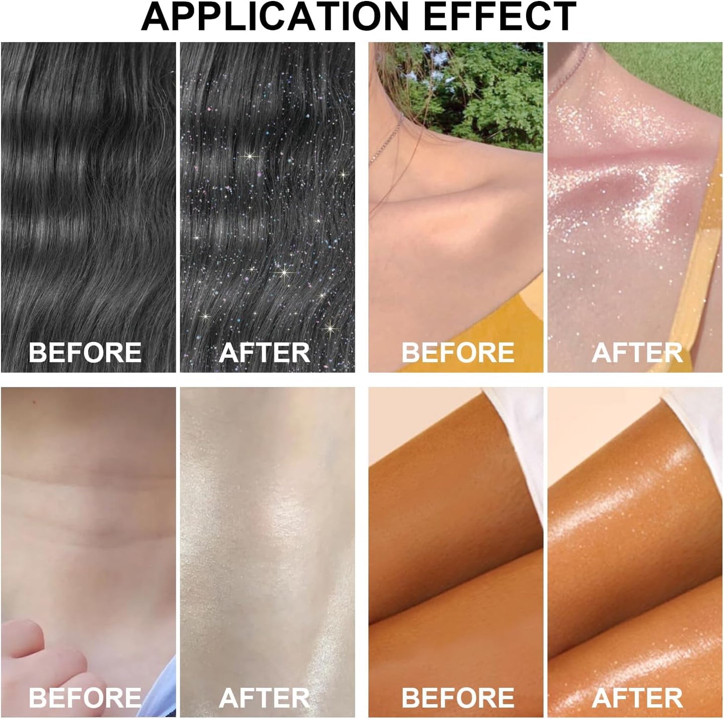 Hair and Body Glitter Spray, Holographic Glitter Highlighter Powder, Hairspray for Clothes, Face Body Shiny Glitter, Loose Shimmer Hairspray Festival Rave Prom Accessories, 4.22 Fl Oz (Silver)