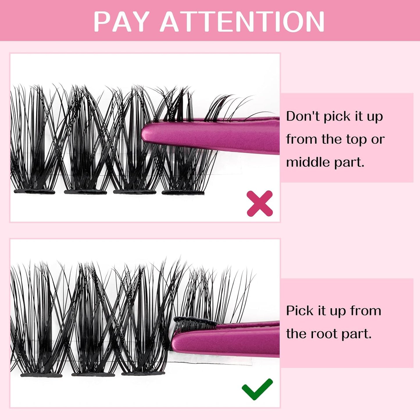 280 Pcs Individual Lashes 30D+40D Mixed Lash Clusters 14 Rows Cluster Lashes that Look Like Eyelash Extensions DIY Lash Extension Self Application At Home (30+40-D-14-20mix)