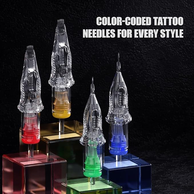Dragonhawk 20Pcs Extreme Cartridges Disposable Tattoo Needle Standard 13 Curved Magnum (13RM)