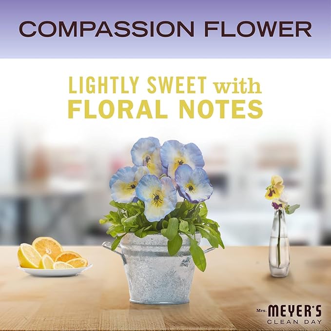 Mrs. MEYER'S CLEAN DAY Liquid Hand Soap 4 Pack Variety, Honeysuckle, Rain Water, Compassion Flower, & Lemon Verbena, 12.4 OZ Each, 1 CT Variety Pack