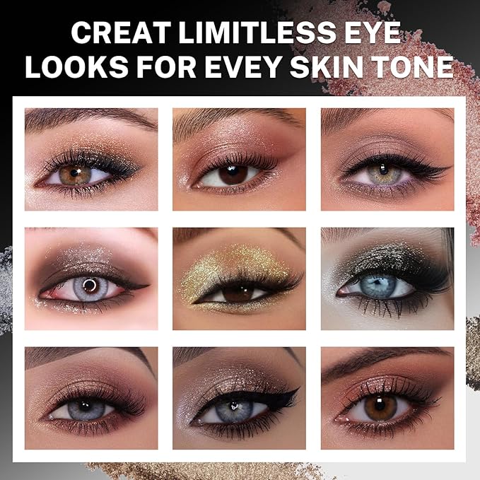 UCANBE Baked Eyeshadow Makeup Palette with Hidden Gems, 16 Colors Nude Eye Shadow with Matte Glitter Metallic Shimmer, Highly Pigmented Long Lasting Make Up Pallet (Pack of 2)