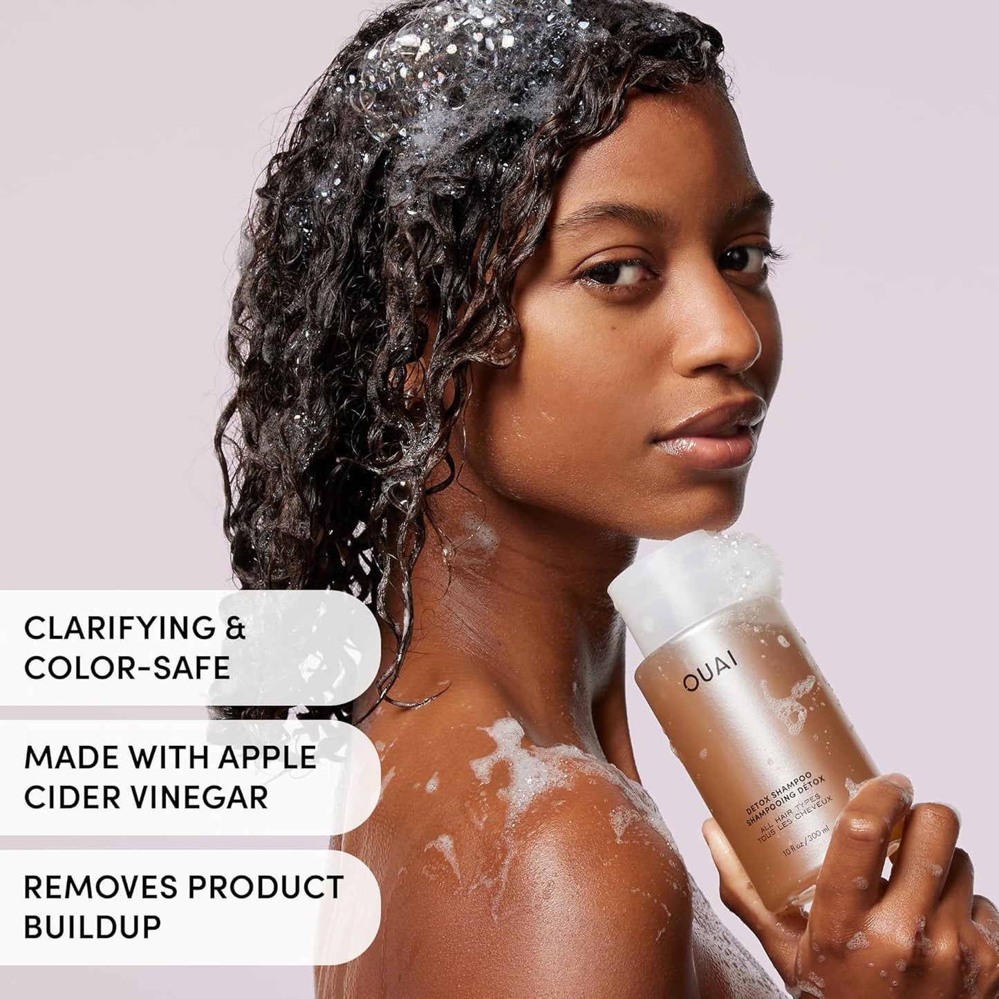 OUAI Scrub It All A-OUAI Hair Care Set - Clarifying Shampoo & Exfoliating Body Scrub Duo - Hair Care Kit with Detox Shampoo & Travel Size Body Scrub (2 Count)