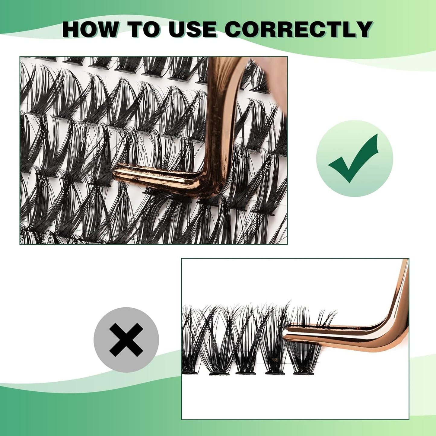 Lash Clusters 300pcs Eyelash Clusters 50D 0.07D Curl 10mm DIY Eyelash Extension KEYYOU Large Tray Volume Soft&Natural Individual Lashes(50D-0.07D,10)
