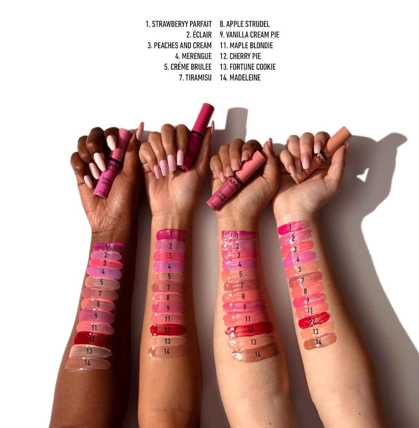 NYX PROFESSIONAL MAKEUP Butter Gloss, Non-Sticky Lip Gloss - Sugar Glass ,Clear