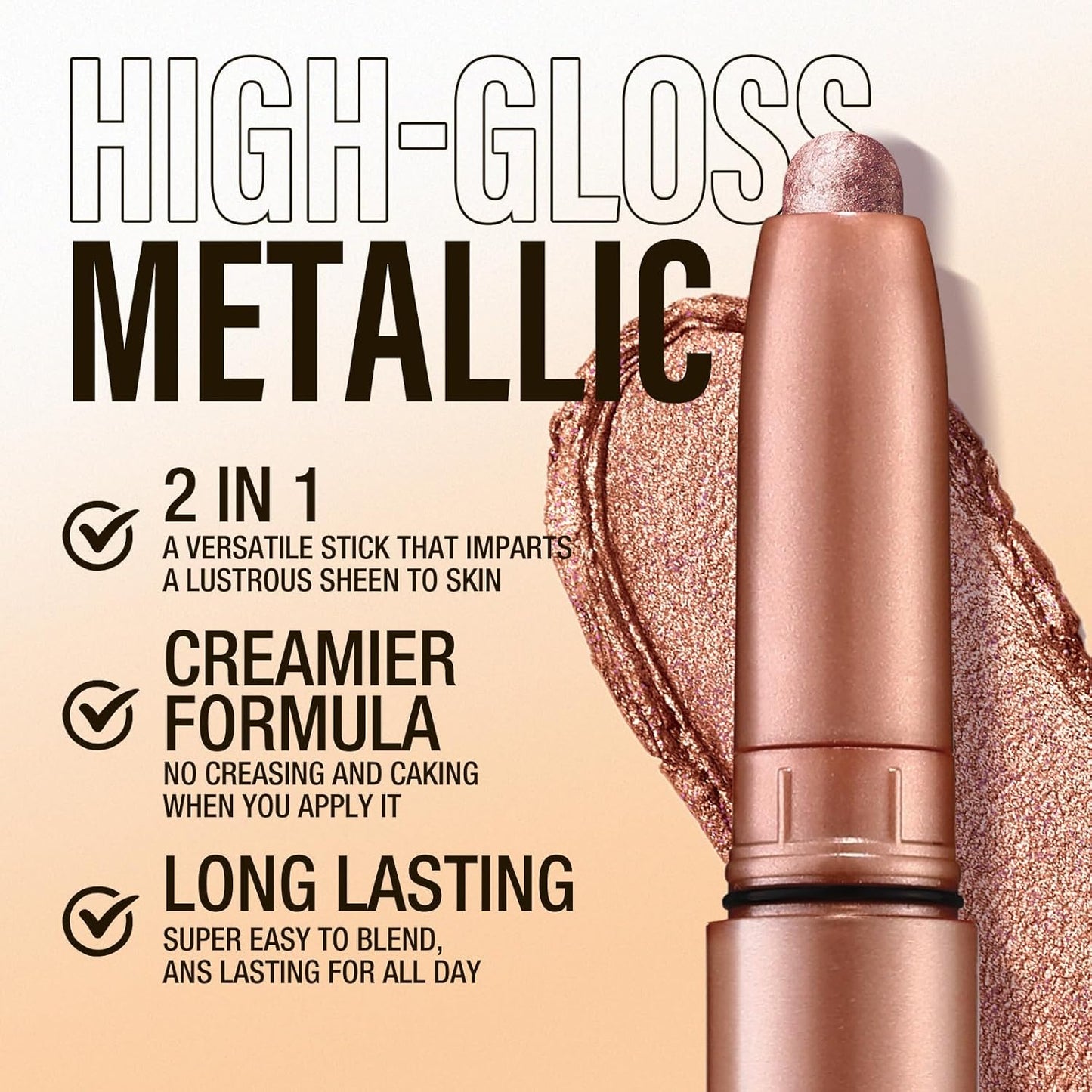 Jolilab Eyeshadow Stick Set, 2 Colors Matte Professional Bright-Colored Contouring and Highlight Eyeshadow Stick, Cream Waterproof Long Lasting High Pigmented Eye Shadow. (2, 08+21 2pcs)