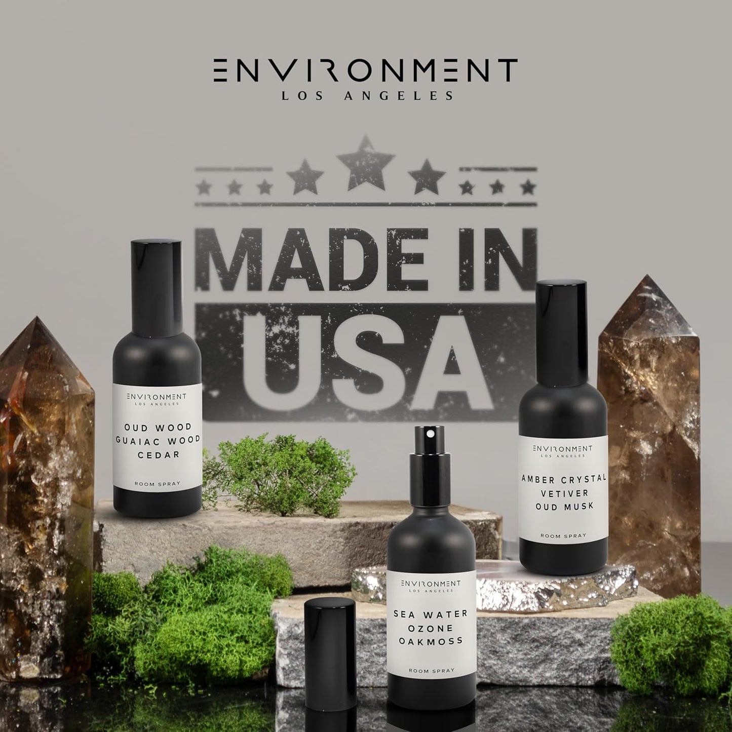 Stone Candles Environment Inspired by 5-Star Hotels WH Room Spray, 100ml Air Freshener (Citrus | Lemongrass | Jasmine) Home Fragrance Accessories, Room Perfume, Room Deodorizer, Vegan & Cruelty-Free