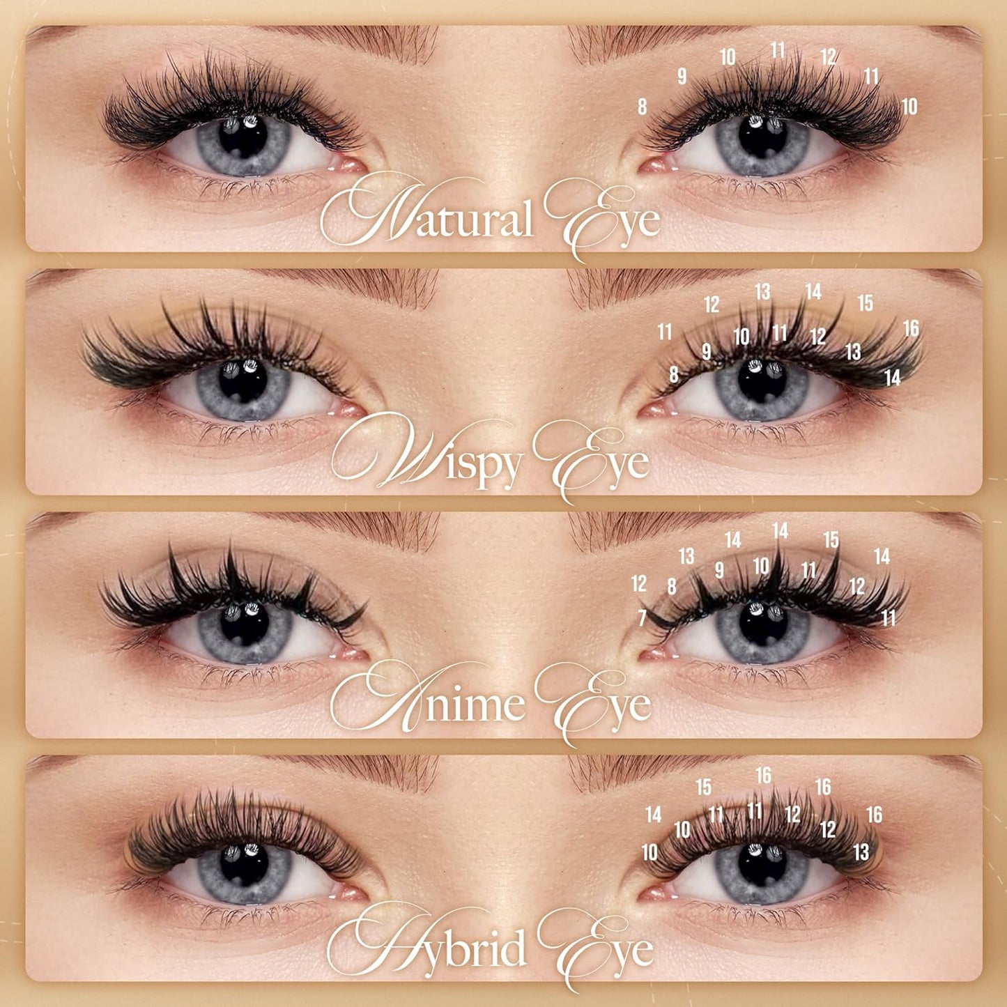 LASHVIEW Russian Volume Lashes 0.03mm Thickness CC Curl 8-15mm Mix Tray Faux Mink Individual Eyelash Extension Soft Semi-Permanent Lashes Pure Korean(Professional Salon Use)