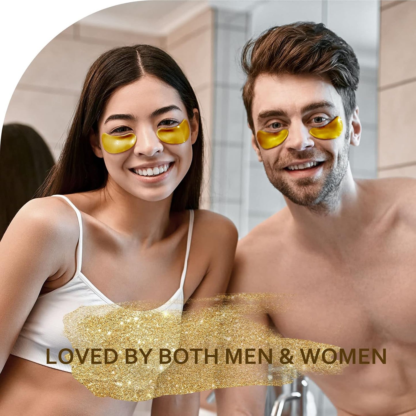 Under Eye Patches (30 Pairs), 24K Gold Under Eye Mask for Puffy Eyes, Dark Circles, Bags and Wrinkles with Collagen, Relieves Pressure and Reduces Wrinkles, Revitalises and Refreshes Your Skin