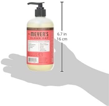 MRS. MEYER'S CLEAN DAY Hand Soap, Made with Essential Oils, Rhubarb, 12.5 Fl. Oz - Pack of 3