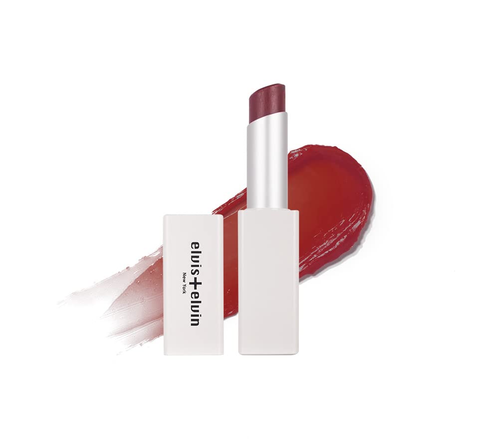 elvis+elvin Tsubaki Tinted Hydrating Lip Balm, Long Lasting Treatment, Lip Repair for Dry, Moisturizing Lip Care, Lip Care Essentials, many colors, 0.11oz (410 Black Currant)