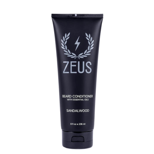 ZEUS Beard Conditioner Wash, Cleansing & Moisturizing Beard Wash with Green Tea & Natural Ingredients to Soften Beard – 8 oz. (Made in USA) Sandalwood