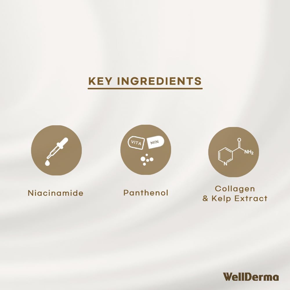 WELLDERMA Sapphire Collagen Impact Hydrogel Fitting Mask, 25g x 4 Sheets – Hydrating & Firming Micro-Hole Sheet Mask with Collagen Water 850,294ppm, Niacinamide & Peptides