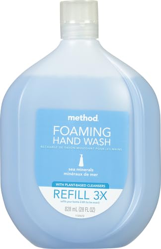 Method Foaming Hand Soap Refill, Sea Minerals, Recyclable Bottle, Biodegradable Formula, 28 oz, (Pack of 2)