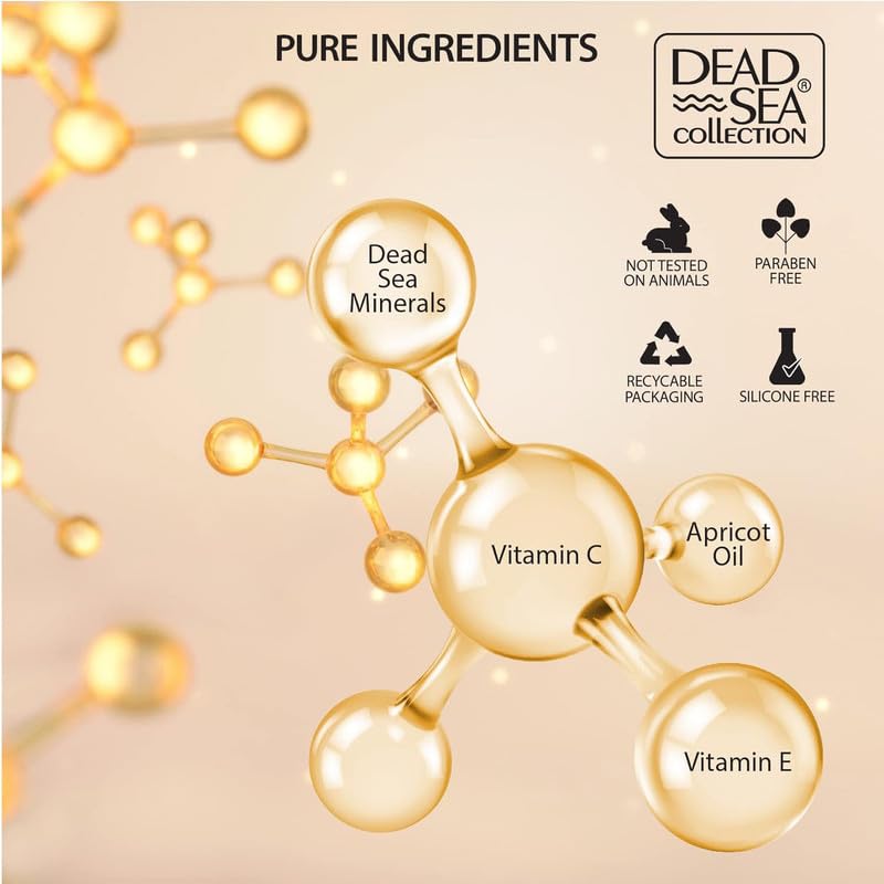 Dead Sea Collection Day and Night Cream Kit with Vitamin C - Anti-Wrinkle - Dead Sea Minerals - Nourishing, Moisturizer, Hydrating and Smoothing Face Cream (3.38 fl.oz)