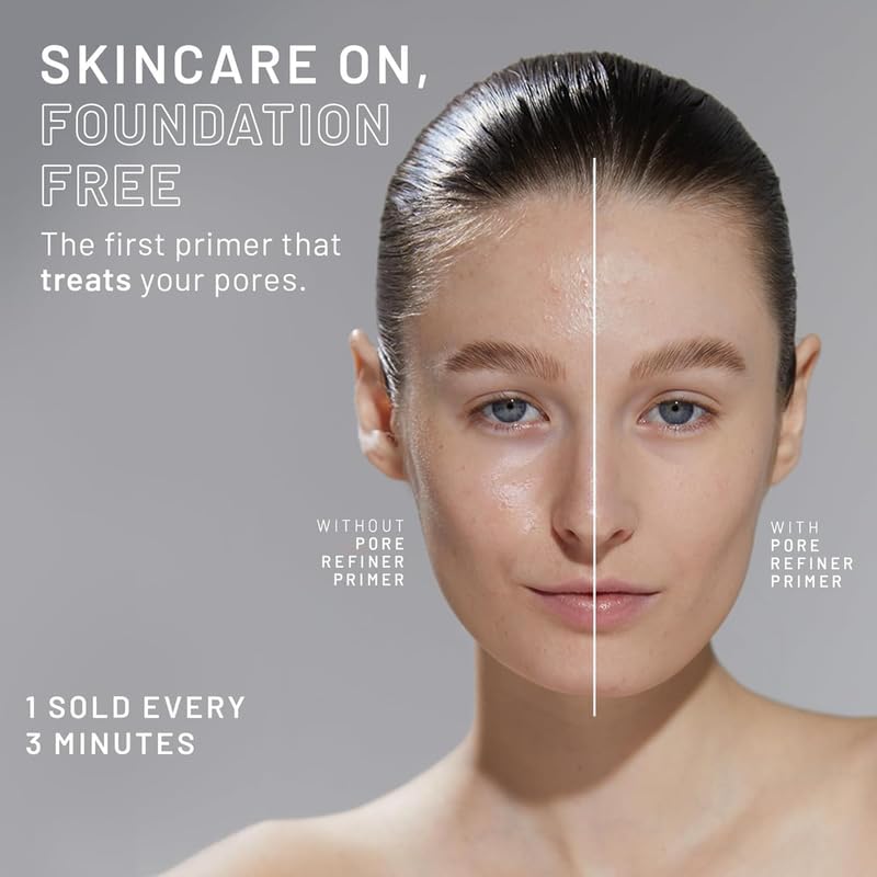 Dr. Brandt Pores No More Pore Refiner - Reduce Pores and Improve Skin Texture - Full Size (1 Fl Oz) + Mini (0.25 Fl Oz)
