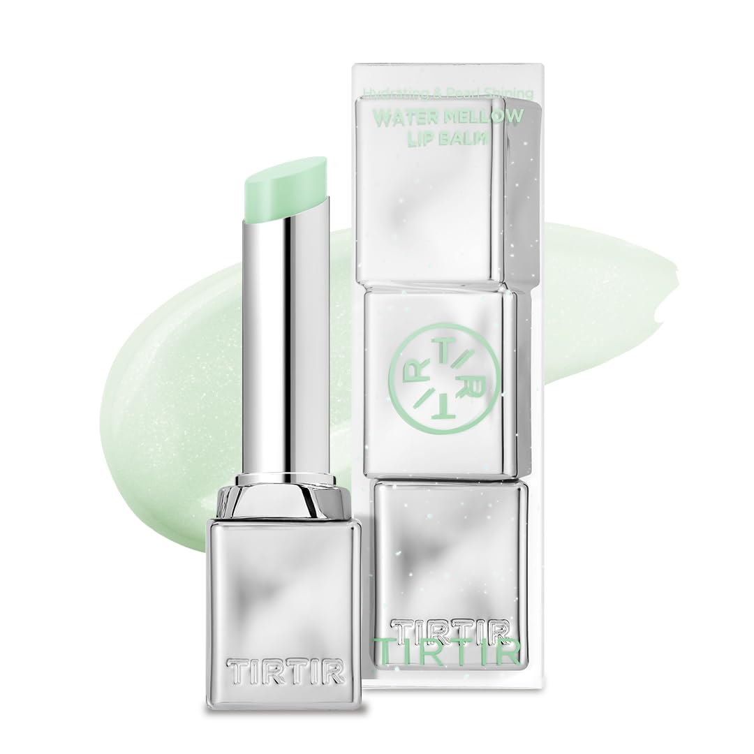 TIRTIR Water Mellow Lip Balm, 04 Greeny Apple, 0.11 Fl Oz – pH Color Changing Organic Korean Lip Care, Lightweight Deep Hydration Lip Moisturizer for Women Men, Paraben Free