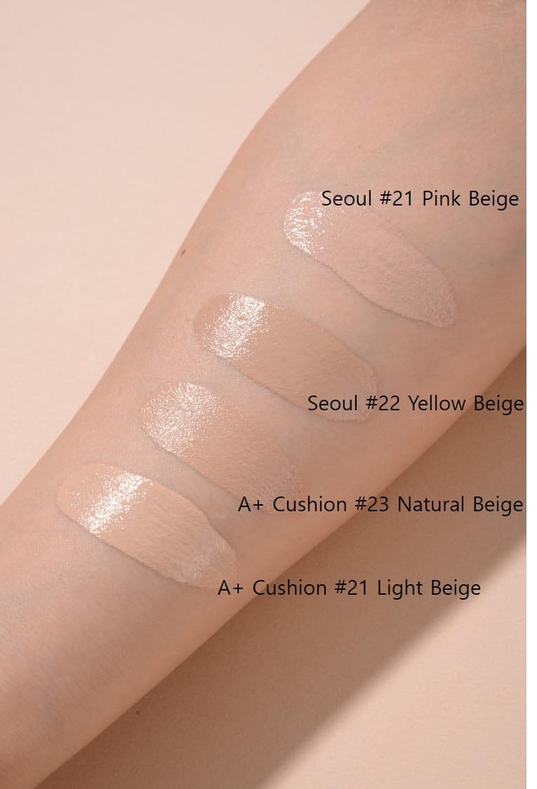 TROIAREUKE A+ Cushion Foundation (Shade 23) I Natural Coverage Foundation Makeup, Moisturizing Finish for Sensitive, Oily, Combination Skin, Skin Care Cushion I Korean Aesthetic Makeup