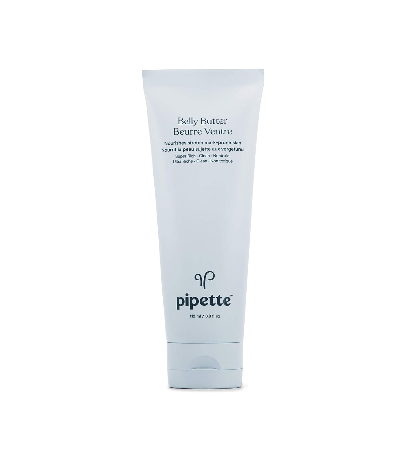 Pipette Belly Butter - Stretch Mark Cream for Pregnancy, Clean Hydrating Ingredients to Help Retain Skin’s Moisture, Shea Butter & Squalane, 3.8 fl oz