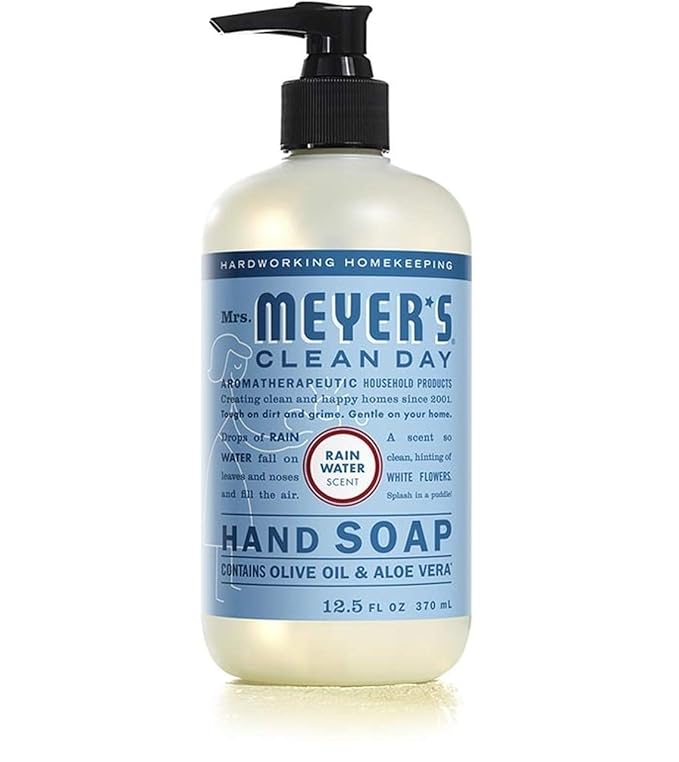 Mrs. Meyer's Clean Day Liquid Hand Soap 6 Scent Variety, Lavender, Rainwater, Oat Blossom, Plumberry, Lemon Verbena, Basil, 12.5 oz, 6 Count