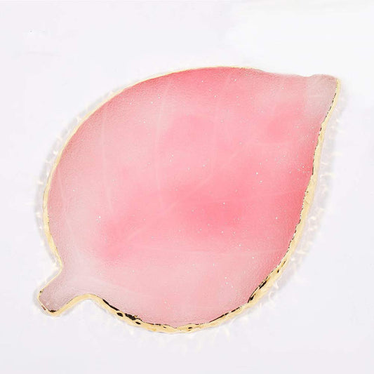 Resin Nail Art Plate Palette,Makeup Palettes,Gel Polish Color Mixing Plate Drawing Painting Color Palette,Golden Edge Heart Shaped Nail Art Display Holder