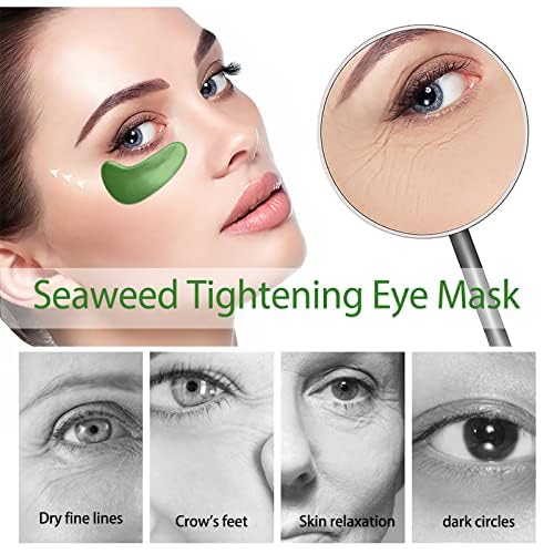 Fivewan Aloe Vera Under Eye Patches - 60 Pcs Eye Mask Pure Gold Anti-Aging Collagen Hyaluronic Acid Under Eye Mask for Removing Dark Circles