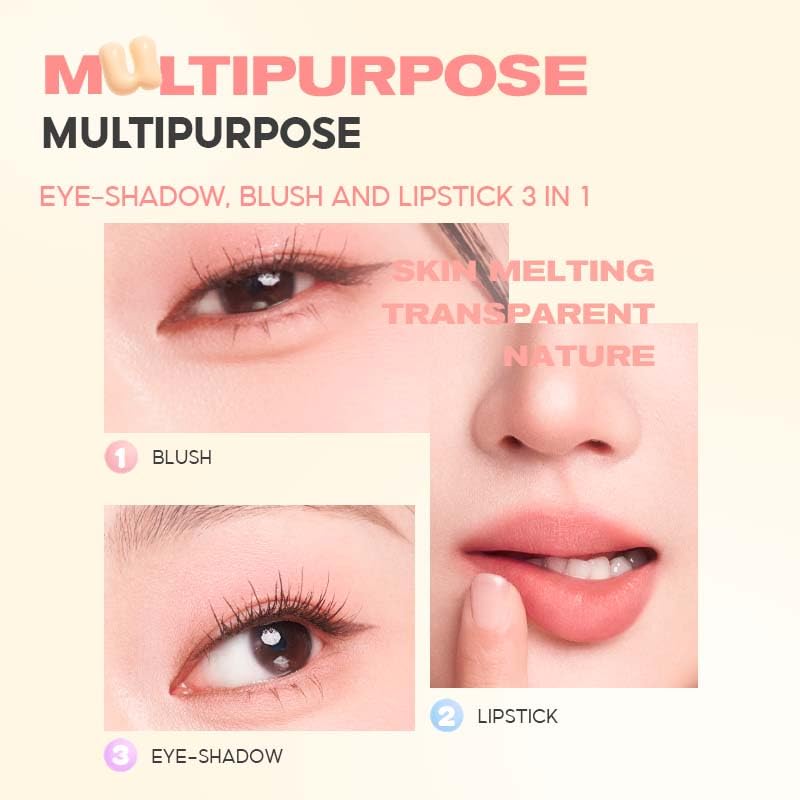 COLORKEY Soft Mist Multi-Purpose Cream | Lips & Cheeks | Eyes | Creamy | Moisturizing | Blendable Color (04 EARL GREY, 2.5g)