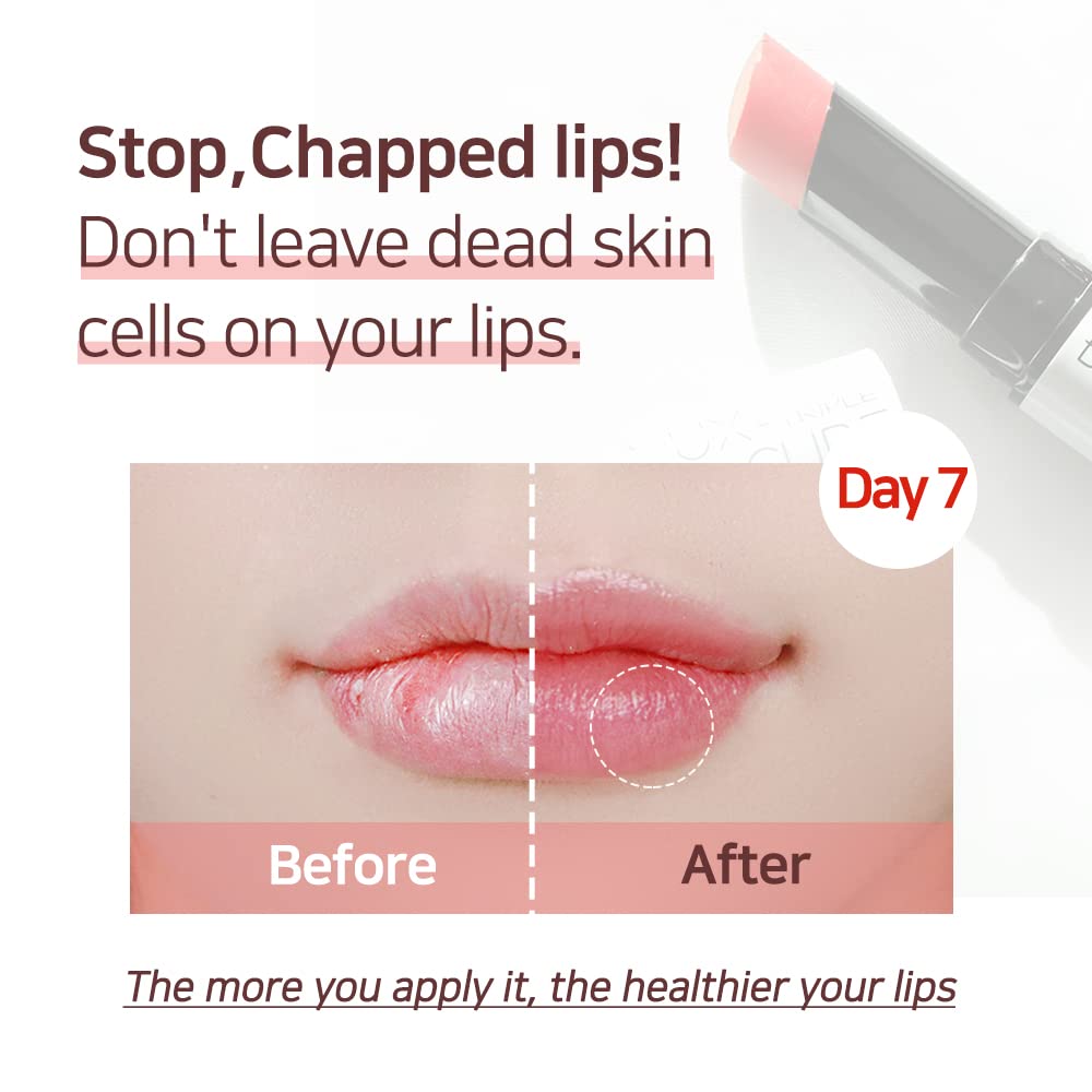 Lux Triple Lip Cure Glossy Balm ATHENA (Red Orange)(0.17oz) 4 million units sold in Korea, Natural Tinted Korean Lip Balm, Petroleum/Paraben Free, Lip Butter,lip balm hydrating