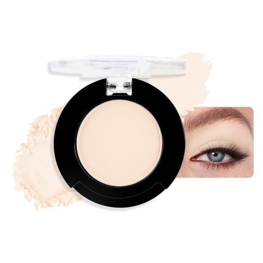 Single Matte Eyeshadow Makeup Palette, Neutral Beige Nude Eyeshadows Singles, Monochrome Eye Shadow Palette Makeup for Women, de sombras de ojos, Highly Pigmented Daily Evening Girls Eyeshadow
