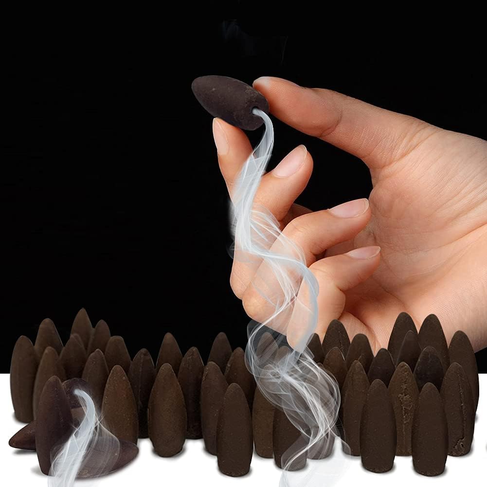TRUMIRI Red Rose Incense Cones for Waterfall - 40 Pieces (2 Sets of 20)