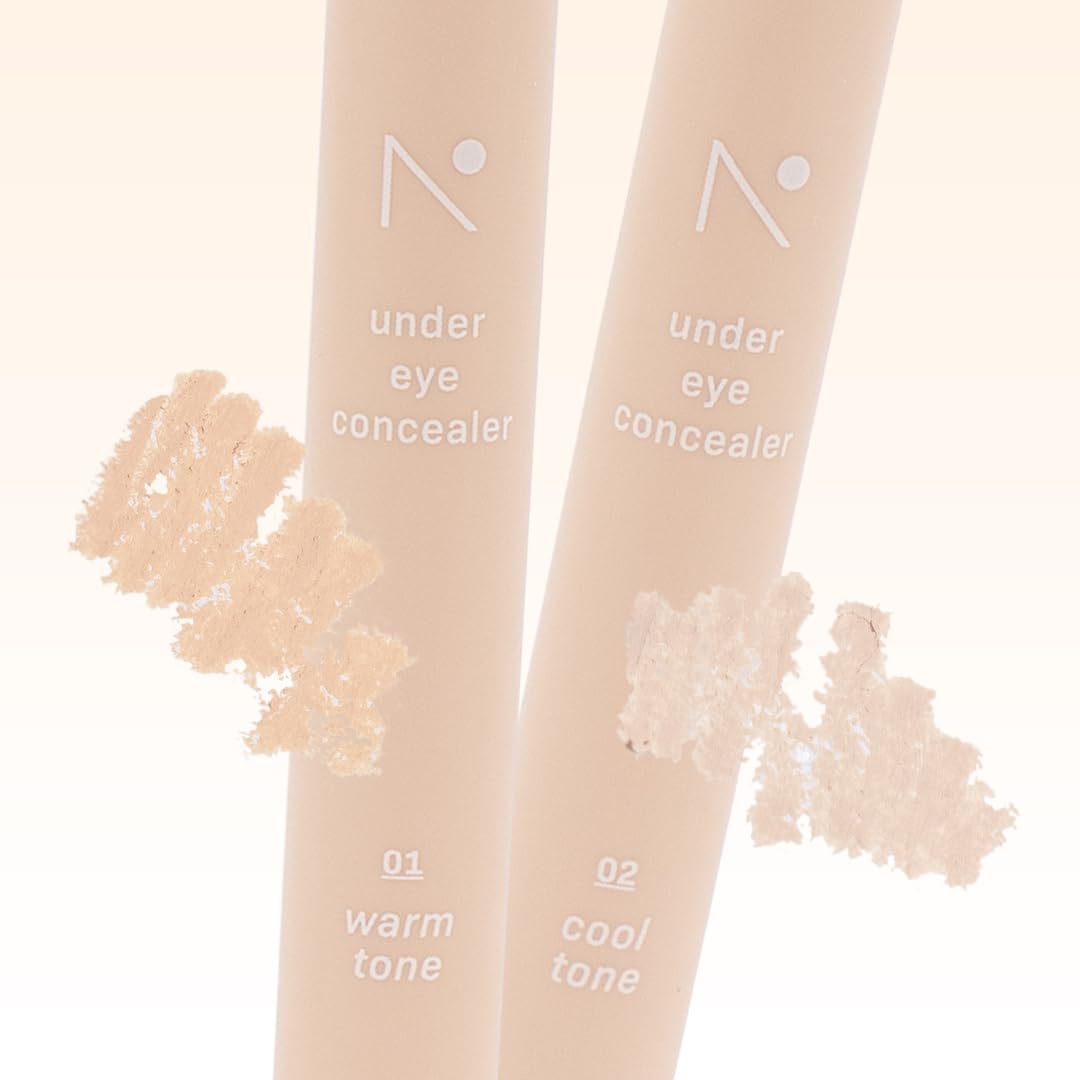 Under Eye Highlighter Pencil (02 cool) | Nobev Highlighter and Concealer with Flawless Coverage | Korean Aegyo Sal Highlighter