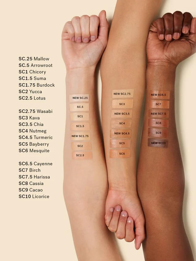 ILIA - True Skin Serum Concealer | Non-Comedogenic, Cruelty-Free, Vegan, Safe For Sensitive Skin, Reduces Appearance of Dark Circles + Blemishes (Suma SC1.5, 0.16 oz | 5 ml)