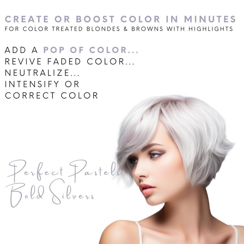 Watercolors Intense Metallic Color Depositing Sulfate & Paraben Free Shampoo, Maintains & Enhances Haircolor - Silver 33.8 oz