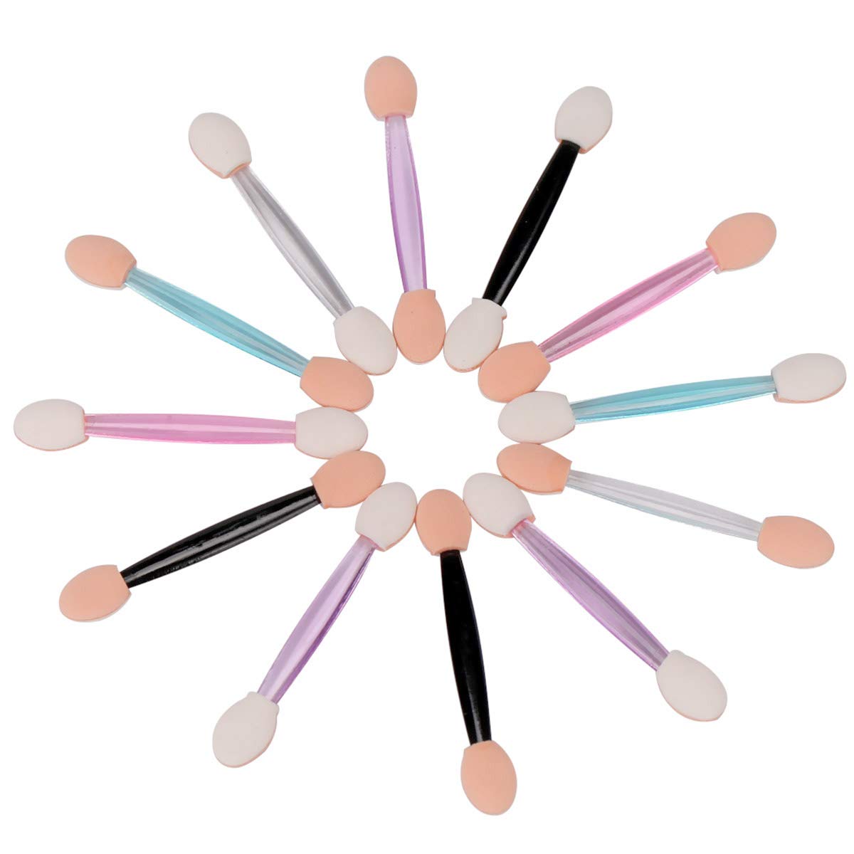 Akstore 200PCS Disposable Dual Sides Eye Shadow Sponge Applicator Eyeshadow Brushes Makeup Brush (Multicolors)
