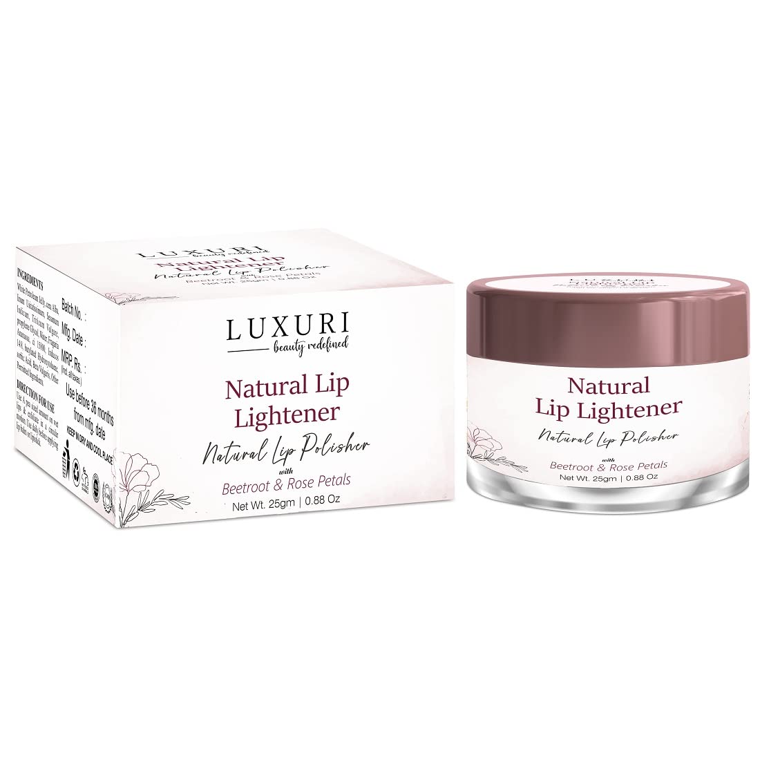 Lip Scrub Balm | Dark Lip Lightener for Women and Men | Dry Lips | Smoker | Chapped Lips | Lipstick Stain Remover | Lip Care, 25 gm
