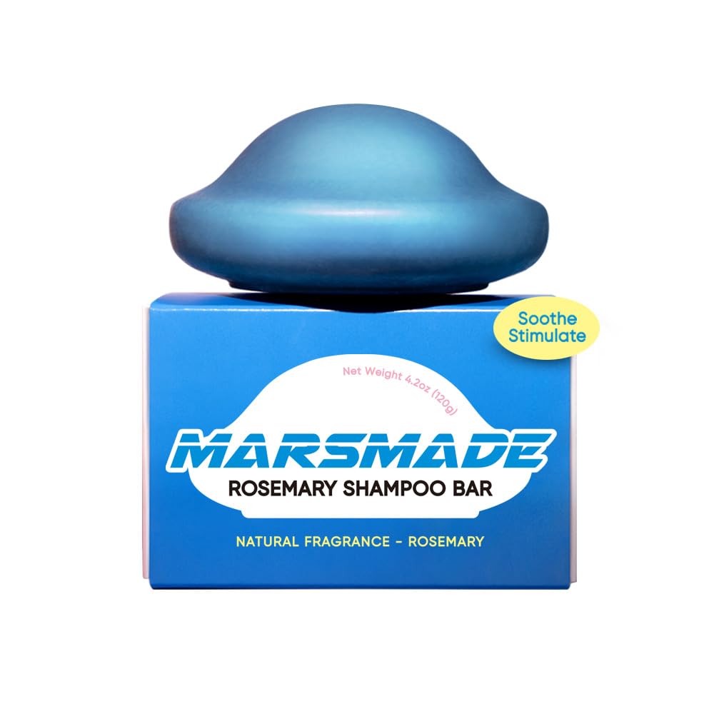 Rosemary Shampoo Bar 2.0 - Hydrating & Moisturizing Natural Hair Soap Bar Shampoo for Hair Volume & Scalp Nourishment - Bathing Soap Solid Shampoo for All Hair Types (120g, 4.23oz)