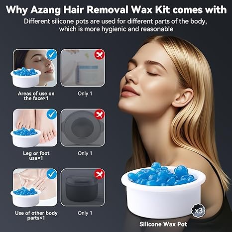 Nose Wax Kit Men Upgraded Version 100g Wax USB Fast Heat Smart Constant Temp 40 Nose Hair Sticks 3 Silicone Pots Travel Size Unisex Suitable for Different Body Parts